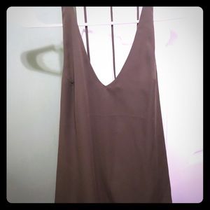 Olive green strappy top open back